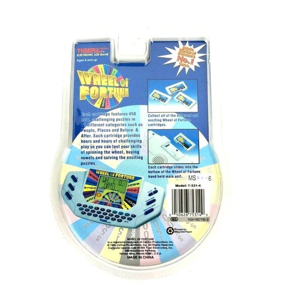 Wheel Of Fortune Game Tiger Electronics Extra Game Cartridge Instructions Vtg 95 - Picture 11 of 11